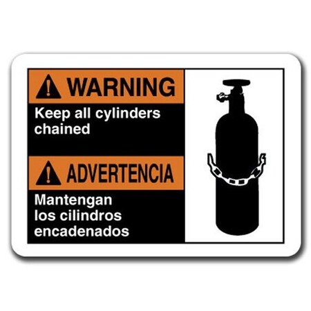 Signmission 10 in Height, Plastic, 10" x 7", ANSI-710WS Warning Keep Cylinders (Bilin ANSI-710WS Warning Keep Cylinders (Bilin